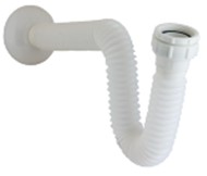 [1001605] ท่อย่นน้ำทิ้งแบบยืดหดได้ พลาสติก รุ่น VS181 สีขาว VEGARR