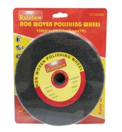 [1002028] แผ่นขัดเงาละเอียด 6x1x1/2 RAINBOW