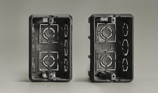 [1002178] NANO-408B บล็อกฝัง สีดำ ขนาด 64x100.5x40.5mm. NANO