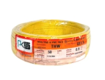 [1002298] สายไฟเดี่ยว THW 1*1.5 50ม. PKS เหลือง
