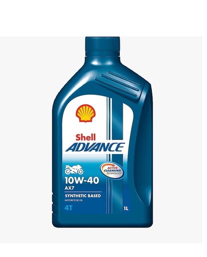[1002520] น้ำมันเครื่อง 4T 1L 10W40 ADV AX7 SHELL
