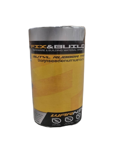 [1004231] เทปกันรั่วซึม-บิวทิลรับเบอร์เทปกันยูวี 10cm.x 3m. FIX&BUILD+