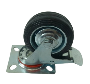 [1005385] ล้อยาง 5" 11125LB เบรค FIXTON+