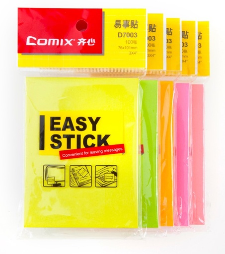 [1005248] กระดาษโน๊ต คละสี POST IT D7003 COMIX+