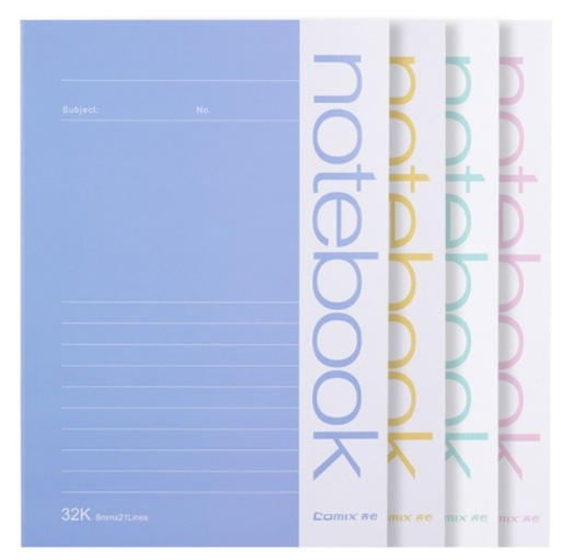 [1005251] สมุดโน๊ต A5 C32101 74แผ่น คละสี COMIX