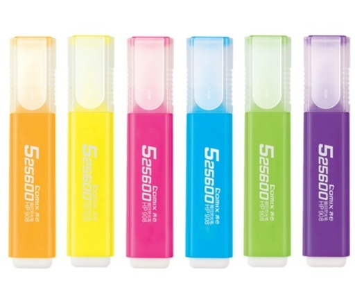 [1005270] ปากกาเน้นข้อความ HP908-X สีเหลือง COMIX+