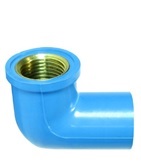 [1005797] ข้องอPVC 90 องศา หนาเกลียวในทองเหลือง3/4" มอก.