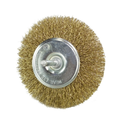 [1005879] แปรงลวดกลม มีแกน 50มม ทองเหลือง 2" FIXTON+