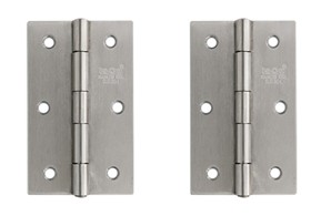 [1006520] บานพับประตู สแตนเลส 1"x2" NO.444035 SS ISON (แพค 2 ชิ้น)