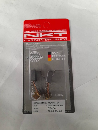 [1007374] แปรงถ่านNKT รุ่น CB-64 รหัส00-00-064 FOR MAKITA