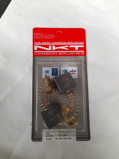 [1007379] แปรงถ่านNKT รุ่น CB-204 รหัส00-00-204 FOR MAKITA