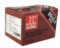[1000452] ตะปูคอนกรีตดำ 25 X 2 MM. META
