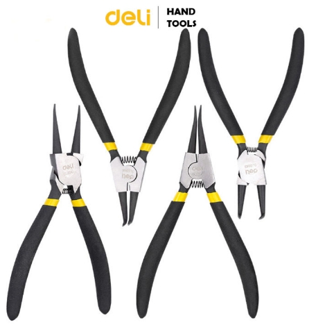 [1000548] -ชุดคีมหนีบ-ถ่าง 4 ชิ้น ขนาด 7" EDL104407 DELI+