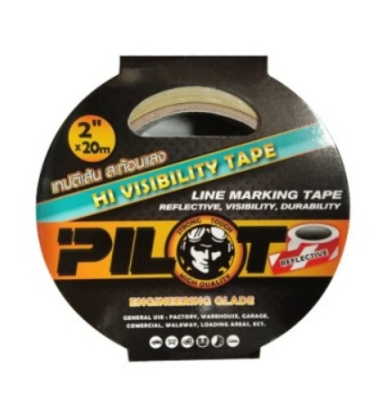 [1007969] เทปสะท้อนแสงติดรถบรรทุก สีเหลือง 2"*5m PILOT=
