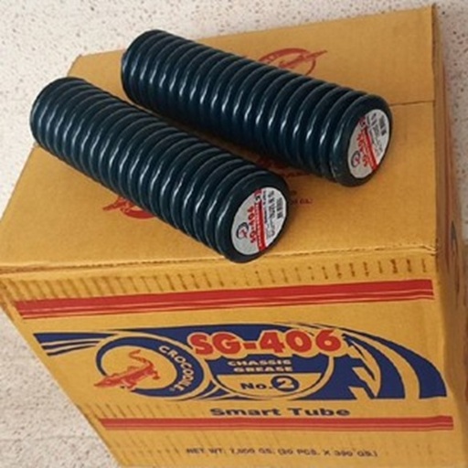 [1008128] จารบีหลอด #2 SG-406 (0.39 Kg) สีเขียว ตราจระเข้