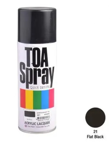 [1008523] ทีโอเอ สเปรย์ อเนกประสงค์ #021 400cc FLAT BLACK TOA
