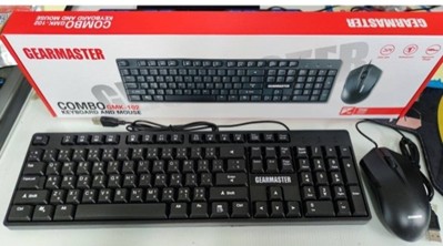 [1008536] ชุดคีย์บอร์ดเม้าส์ GMK-102 สีดำ GEARMASTER