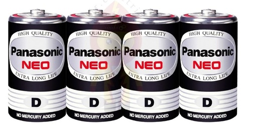 [1008583] ถ่าน PANASONIC NEO D R20NT/4SL แพ็ค 4 ชิ้น