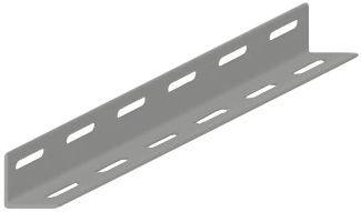 [1008624] เหล็กฉากรู 37mm x 40cm เทา