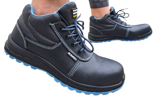 [1008633] รองเท้าหุ้มข้อ หนังแท้สีดำ S3 เบอร์ 42 รุ่น PICAZO BLUE ยี่ห้อ UK SAFETY