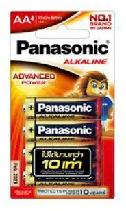 [1008779] ถ่านอัลคาไลน์ AA LR6T/4B แพ็ค 4 ก้อน PANASONIC