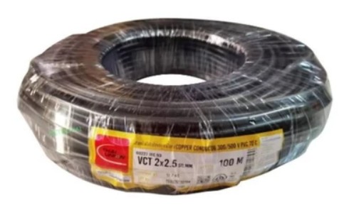 [1008977] สายไฟ VCT 2x2.5mm. 100m. TUW (ตัดขายเป็นเมตร)