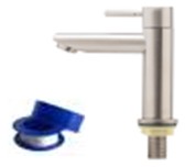 [1009072] ก๊อกอ่างล้างหน้า สเตนเลสท่อตรง SUS304 NY007 MIRRER