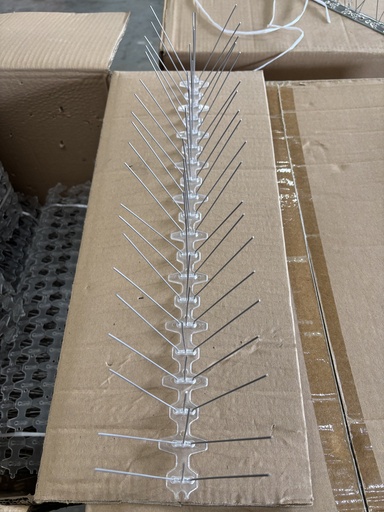 [1009137] หนามกันนกสแตนเลส ฐานสแตนเลส 50x2.8x11cm