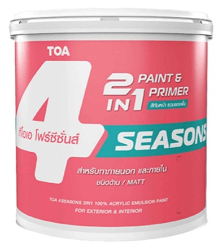 [1009206] สีน้ำภายนอก ด้าน 4ss 2IN1 เบส B 1กล. TOA