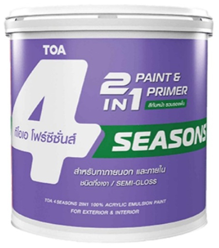 [1009219] สีน้ำภายนอก กึ่งเงา 4ss 2IN1 เบส C 2.5กล. TOA