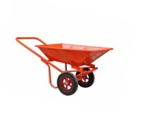 [1009585] รถเข็นปูน ล้อคู่ (แม็กซ์หนา 12") สีส้ม No Brand