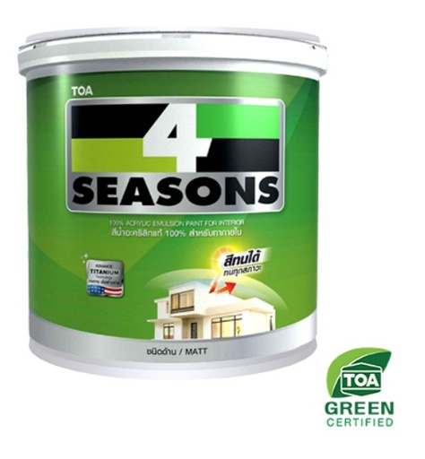 [1009618] สีน้ำภายใน ด้าน 4SS #A5001 1กล. TOA