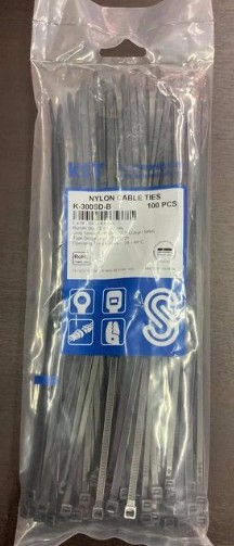 [1009715] เคเบิ้ลไทร์ ET-300SD-B ยาว 12" 4.8 สีดำ แพ็ค 100 ชิ้น KST