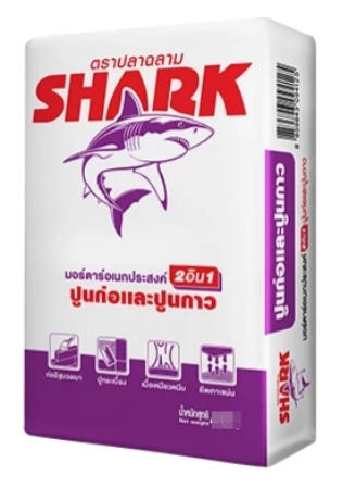 [1009864] มอร์ตาร์อเนกประสงค์ ฉลาม 2อิน1 ไทล์ ปูนก่อและปูนกาว 20kg. สีเทา TOA