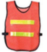 [1010020] เสื้อจราจรสะท้อนแสง 2แถบนอน ส้ม SAVE&PRO