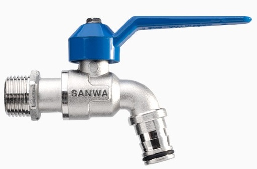 [1010174] ก๊อกบอลแฟนซีสนาม 1/2" สีฟ้า SANWA