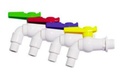 ก๊อกแฟนซี PVC 3/4" ตัวขาว ด้ามคละสี ตรามือ