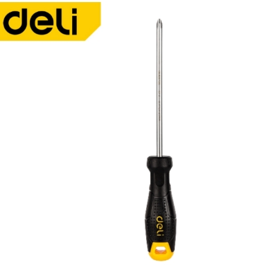 [1000614] ไขควงปากแฉก PH2x200mm Cr-v EDL626200 ด้ามธรรมดา DELI+