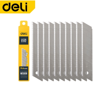 [1000709] ใบมีดคัตเตอร์ 9mm EDL-DP092 DELI+ (แพค10ชิ้น)